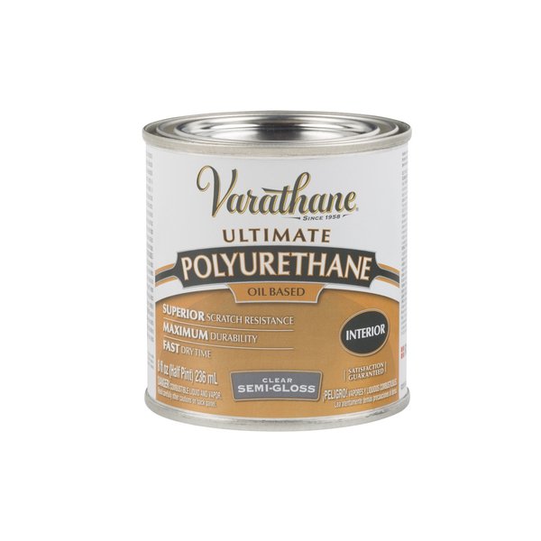 Varathane Ultimate Semi-Gloss Clear Oil-Based Polyurethane 0.5 pt 6061H